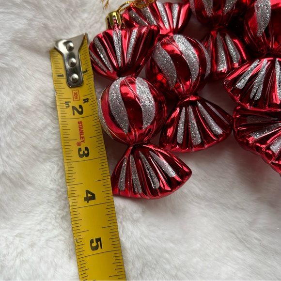 Cupcake and Candy Ornaments , Baubles, Red and White Christmas Home Decor, - Picture 9 of 11